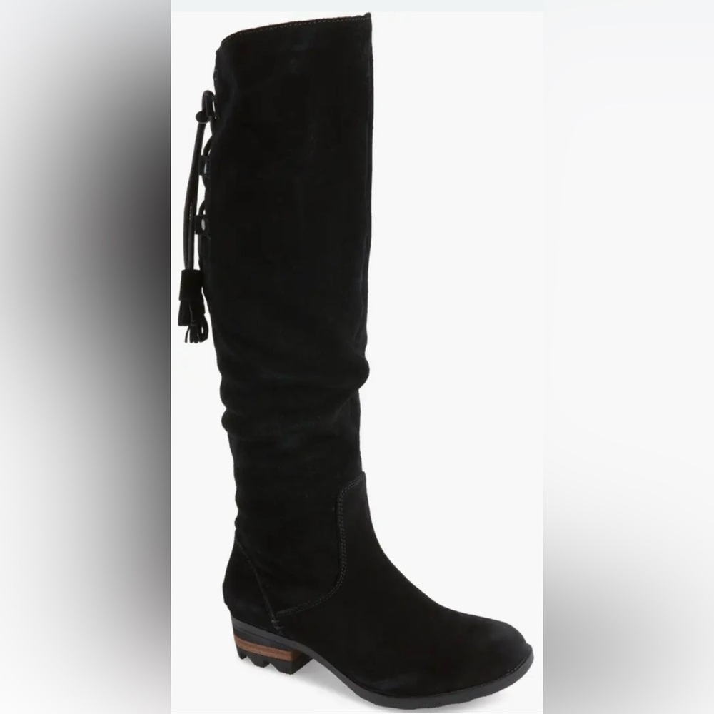Sorel Farah Tall Waterproof Suede Leather Tassel Boot( box not included)